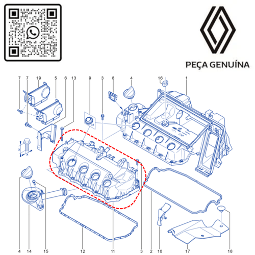 RN 331491 8200331491 TAMPA DE VALVULAS MOT 1.0 16V D4D HI-POWERFLEX - 5